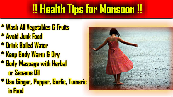 Healthy Tips in Hindi for Monsoon